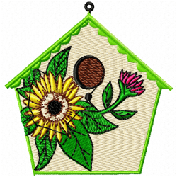 Bird Houses Embroidery Design 3 Bird Houses Embroidery Design 3